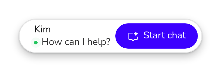 The foldable chat button, unfolded